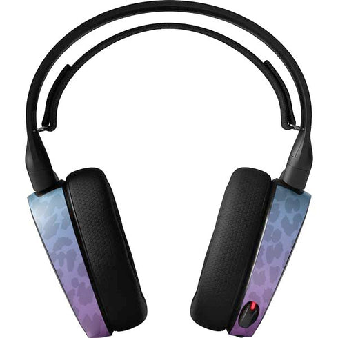 Cheetah Print Purple and Blue SteelSeries Arctis 3 Skin